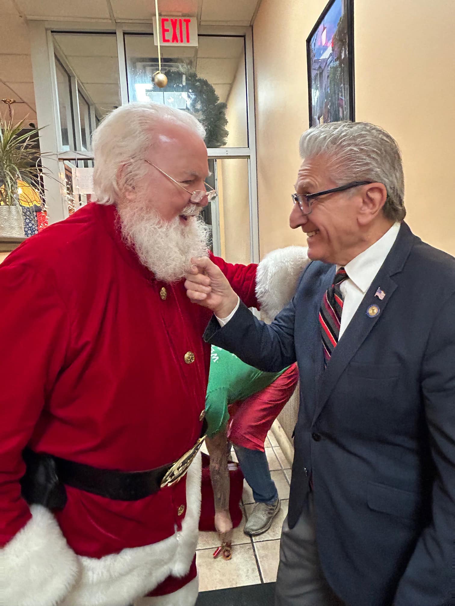 Santa Visits West Ave Pizza
