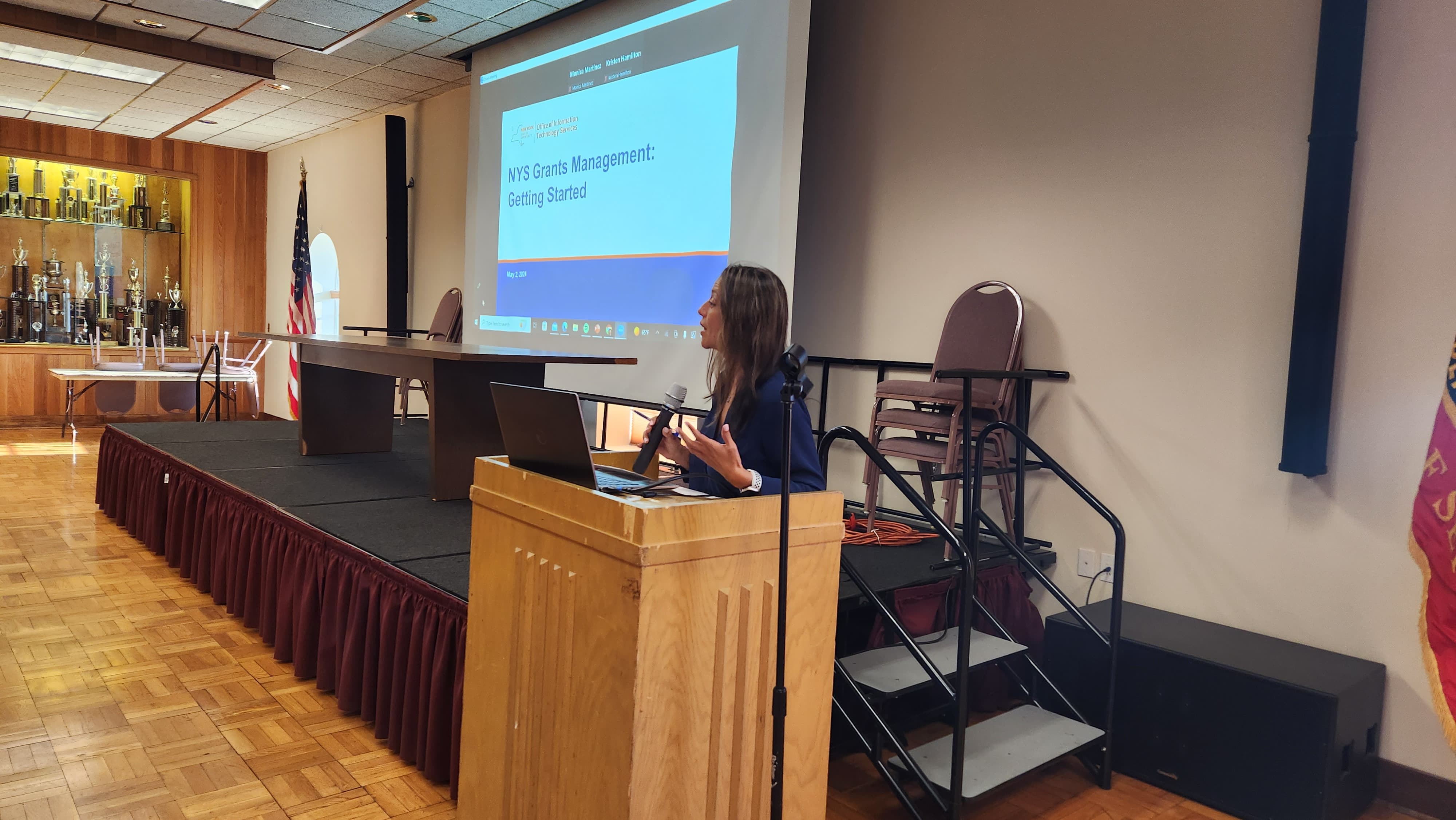 State Senator Monica R. Martinez welcomes participants of a grant writing workshop.
