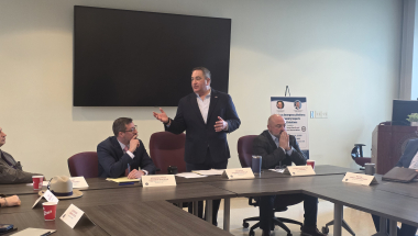 Photo of Senator Borrello standing up and speaking 