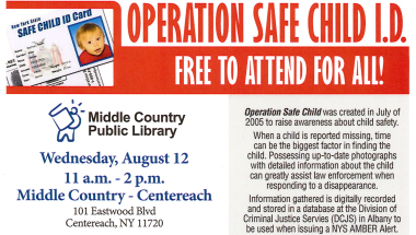 safe child I.D. flyer