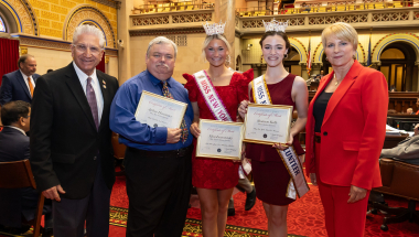 Tedisco - Walsh Welcome Clifton Park-Halfmoon Volunteer Fire Chief & Miss NY Volunteers to NYS Capitol