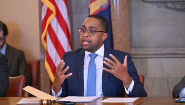 Sen. Myrie Speaking in Chamber Spring 2026