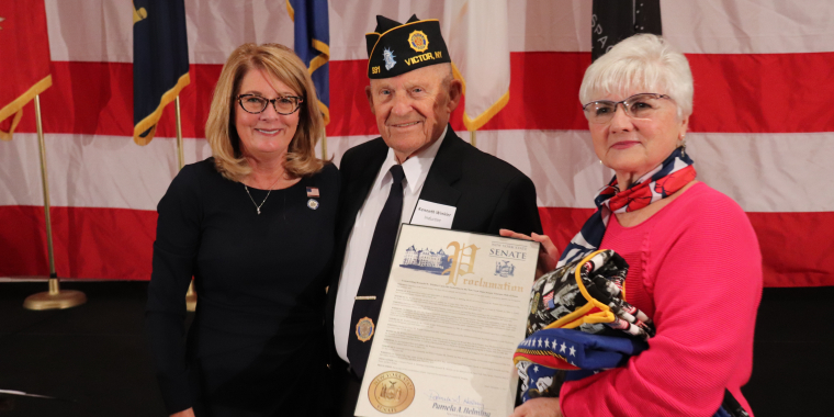 Senator Helming, above, pictured with Kenneth Winkler and his wife, Olga.