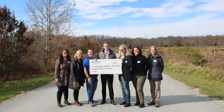 Senator Skoufis stands alongside Hudson Highlands Nature Museum Leadership at Muser Drive