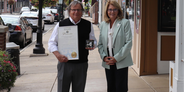 Senator Helming pictured with Bob Ohmann.