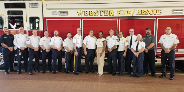 Senator Brouk with EMS and Fire Leaders