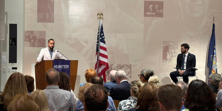 Senator Serrano speaks at Assemblymember Bores' Town Hall