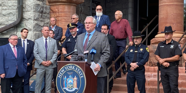 Senator Stec calls for repeal of Green Light Law at press conference