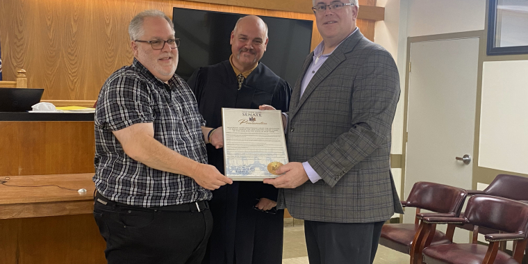 Senator Stec honors Marc Armstrong