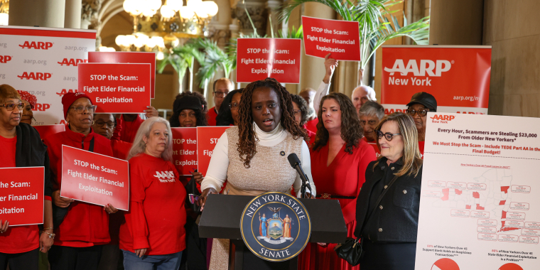 Sen. Cleare at AARP Press Conference 