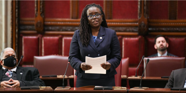 Sen. Cleare in Session 