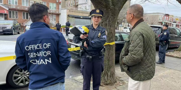 Senator Chan at the Site of the Gruesome Attack in Bensonhurst