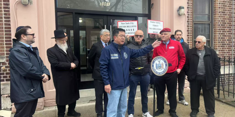 Senator Chan Is Joined With Community Leaders against Homeless shelter in Borough Park