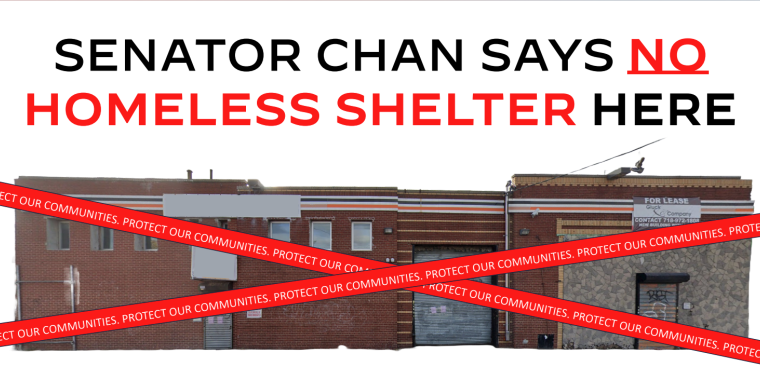 Senator Chan Opposes Homeless SHelter
