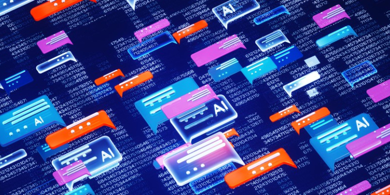 A colorful graphic that says "AI."