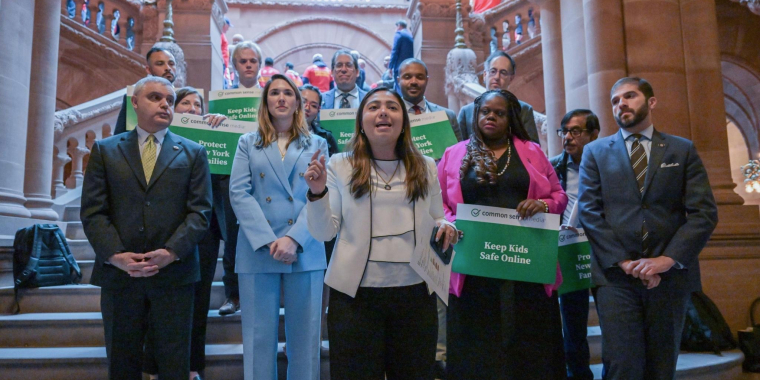 Senator Gonzalez speaking at her AI Week Press conference