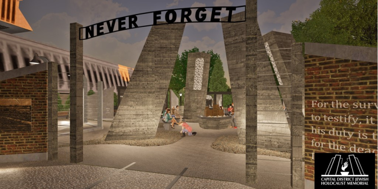 Rendering of proposed Capital District Holocaust Memorial