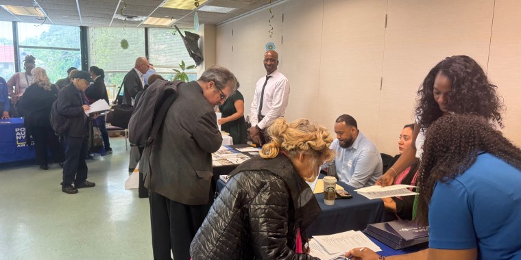 Many seniors attended the job fair.