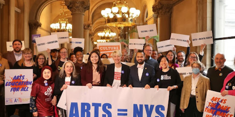 Senator Serrano at Arts Rally