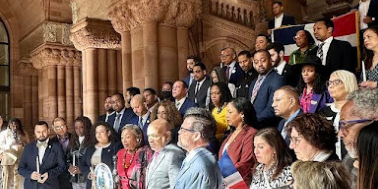 Senator Serrano attended a prayer vigil in Albany with lots of elected officials