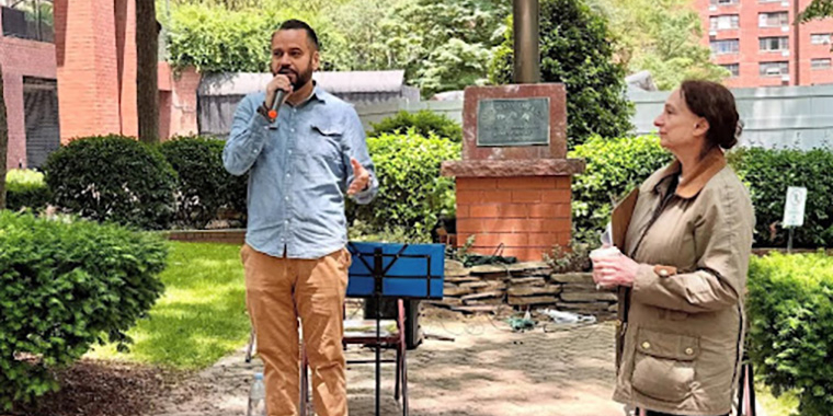 Senator Serrano joined community members at the Manhattan Community Board 8’s Spring Arts Show