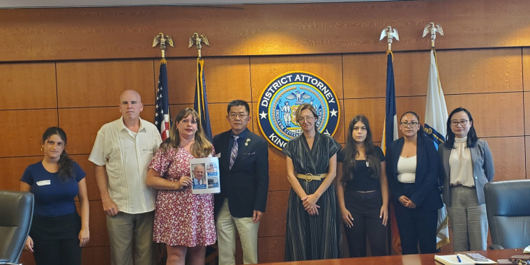 Senator Chan and Interns Visit Brooklyn DA concerning Moped Accident of Mr. Ephrain Barreto
