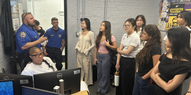 SENATOR CHAN INTERNS VISIT 62nd POLICE PRECINT ARI KAGAN