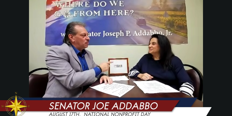 Senator Addabbo speaks with Frances O. Scarantino, President and Founder of S.T.A.R.S. about nonprofits.