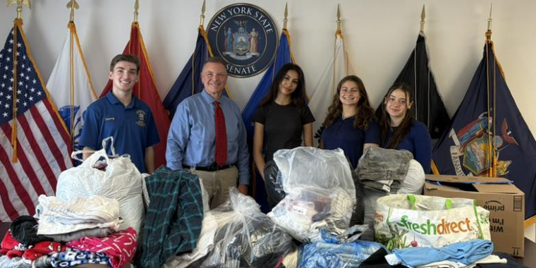 Senator Rhoads Leads Community Clothing Drive to Benefit Big Brothers Big Sisters of Long Island