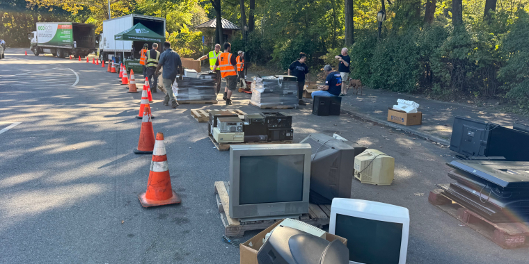Many types of e-waste were collected.
