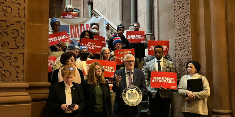 Senator Kavanagh at Rest Act Press Rally