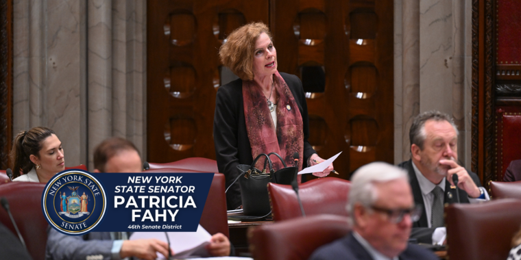 Senator Fahy speaking on the Senate floor