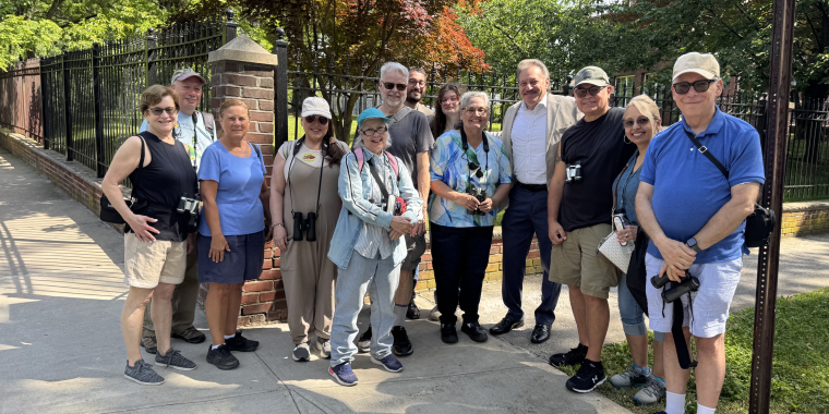 Senator Addabbo joined a group of constituents who were excited to go bird watching.