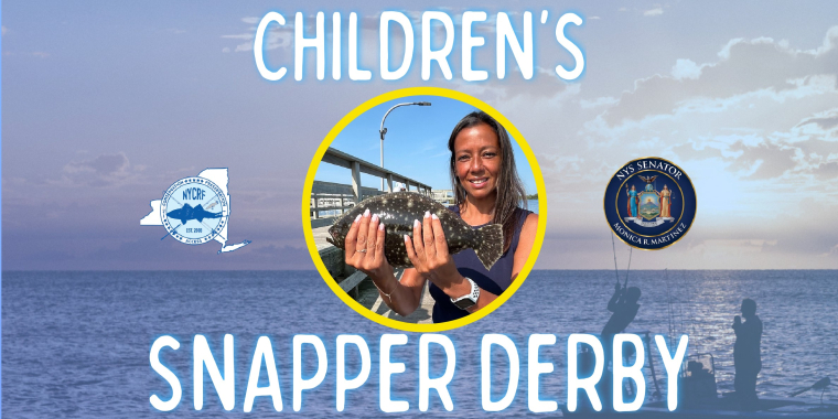 Banner image with photo of Sen. Martinez holding a fish with the words "Children's Snapper Derby"