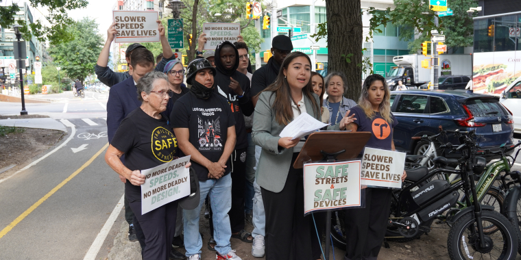 Senator Kristen Gonzalez introducing S.10700, a new bill to ban the sale of illegal e-motos
