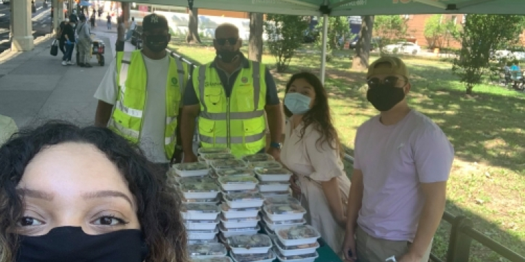 Team Biaggi poses for a selfie 