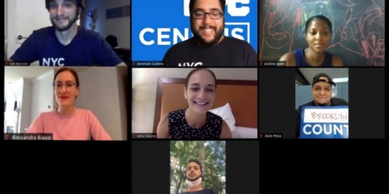 A screenshot of the competition, held on Zoom