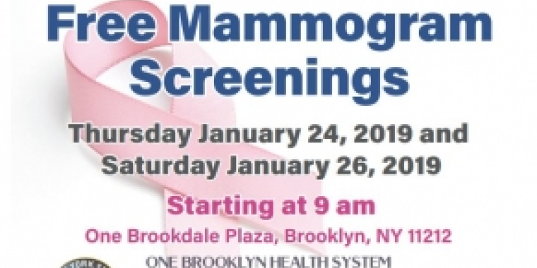 Senator Persaud/Brookdale Hospital Free Mammogram Screenings Flyer