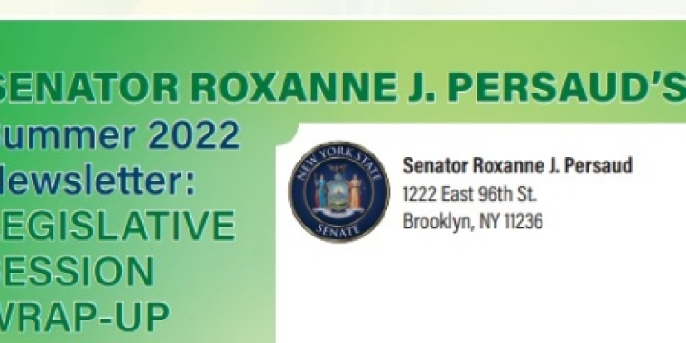Senator Persaud's Summer Newsletter: 2022 Legislative Session Wrap Up